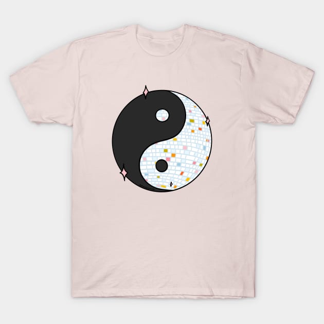 Yinyang Disco Ball T-Shirt by Doodle by Meg